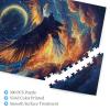 CDSASHCA 500 Pieces of Adult Wooden Puzzle - Falcon's Silhouette Against Harvest Moonan Ideal Choice for Exercising brainpowercan Improve Intelligence and ObservationGifts for Family view 2