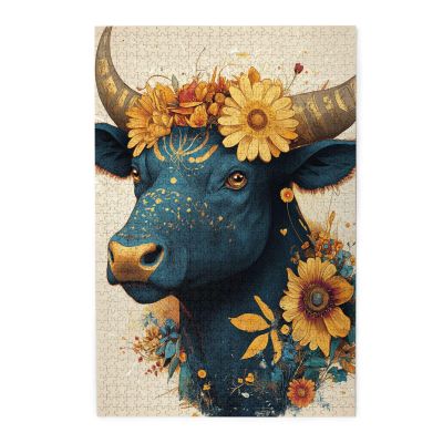 CDSASHCA Taurus Portrait 1000 pcs of Adult Wooden Jigsaw PuzzleUnique and Beautiful Design,Flight of Thought,can Improve Intelligence and Observation,Gifts for Family and Friends