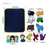 Qimihinoy Felt Story Board Set,Large Animals Felt Stroy Retelling Pieces for Toddlers,Preschool,Teachers, Speech, Therapy,Travel,Classroom (Brown Bear Brown Bear What can You See (11pcs)) view 2