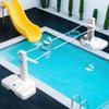 IGL Pool Volleyball Net & Pool Basketball Hoop 2 in 1, Height Adjustable Volleyball Net for Pool, Poolside Basketball Hoop with Fillable Base & Stand, Includes 4 Balls & Pump view 2