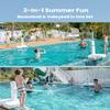 IGL Pool Volleyball Net & Pool Basketball Hoop 2 in 1, Height Adjustable Volleyball Net for Pool, Poolside Basketball Hoop with Fillable Base & Stand, Includes 4 Balls & Pump view 4