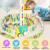 BananMelonBM 180pcs Montessori Learning Automatic Dominos Train Set Toys for Kids,Snail Domino Games Birthday Gift view 4