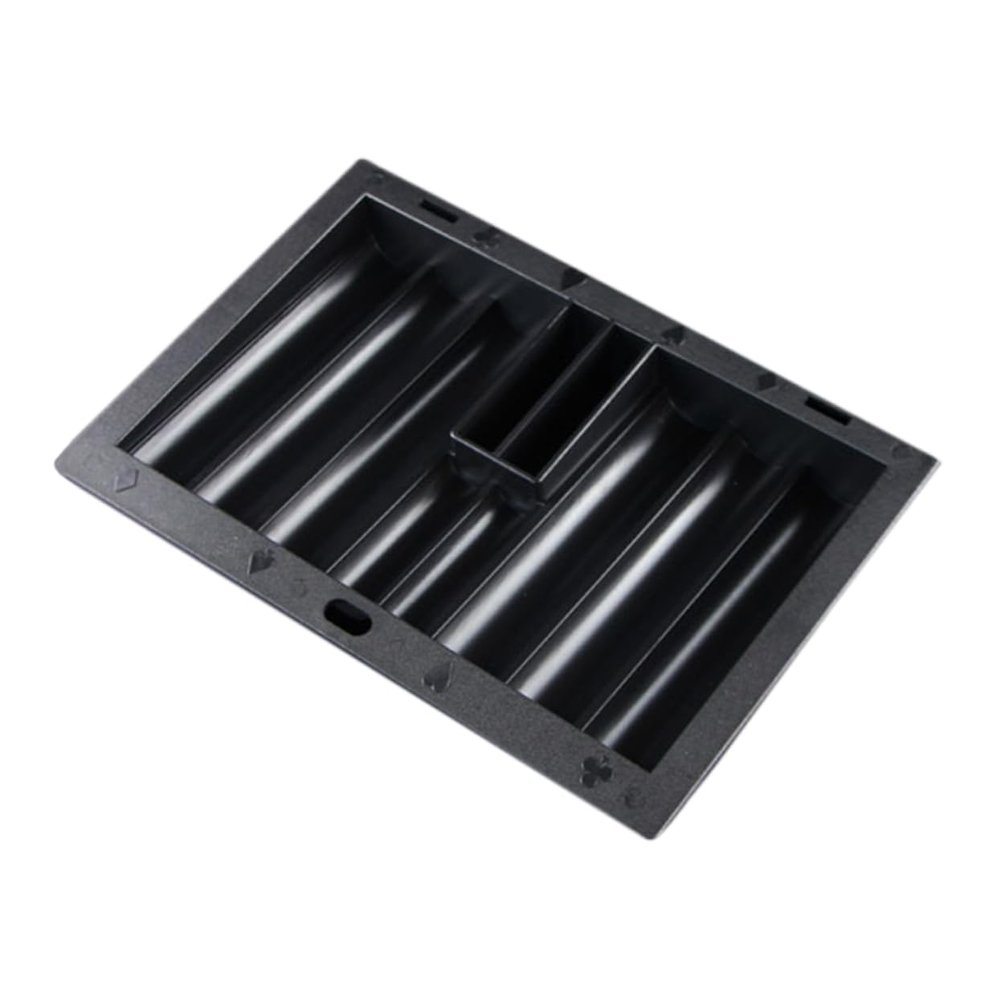 GARVALON Poker Chip Tray for Game Night Plastic Table Chip Storage Holder for Home Use 1-Pack