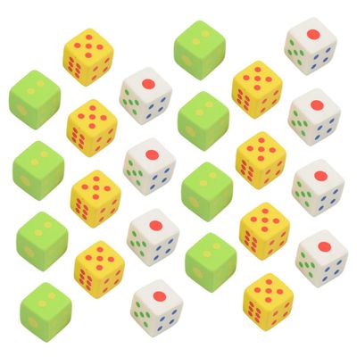 Abaodam 18 Sets Cartoon Erasers Rubber Dice Shaped Erasers for Painting Decor for Supplies and Creative Projects Random Color