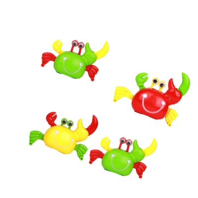 FUNNETOYU 4Pcs Wind Up Crab for Funny Clockwork Crabs Random Colors Red Green Yellow Engaging Interactive for Imagination and Coordination Development