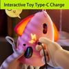 EZGHAR Electric Dancing Octopus Toy, Electric Automatic Obstacle Avoidance Octopus, Interactive Electronic Pet with LED Lights & Music, Avoidance Sensor | USB Rechargeable, with Fishing Rod (Pink-1) view 2