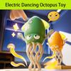 EZGHAR Electric Dancing Octopus Toy, Electric Automatic Obstacle Avoidance Octopus, Interactive Electronic Pet with LED Lights & Music, Avoidance Sensor | USB Rechargeable, with Fishing Rod (Pink-1) view 4