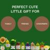 ailov 10 Pack Positive Affirmation Veggie Sunflower Crochet, Mini Emotional Support Plush, Thank You Appreciation Gifts in Bulk for Employee Coworkers Teacher view 2