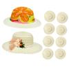 BESPORTBLE 8Pcs DIY Plain Straw Hats for Crafts Blank Painting Sun Hats for Boys for Arts Crafts Projects Parties Beach Activities and School Fun view 1