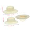 BESPORTBLE 8Pcs DIY Plain Straw Hats for Crafts Blank Painting Sun Hats for Boys for Arts Crafts Projects Parties Beach Activities and School Fun view 2