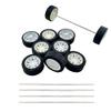 10PCS Toy Car Wheels 32mm Rubber Tire with 5PCS Shaft Round Axles for for DIY Model Toy RC Car Accessories Parts (2X32MM) view 1