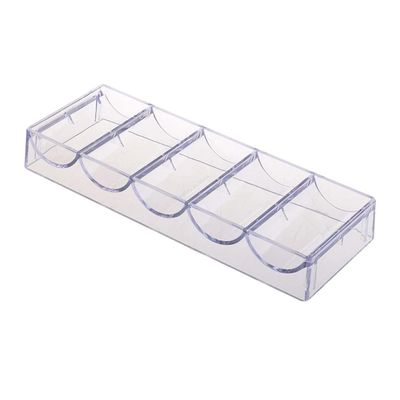 FUNNETOYU Poker Chip Rack Lid 100 Chip Capacity Stylish Storage Box for Poker Enthusiasts for Tournaments and Home Games