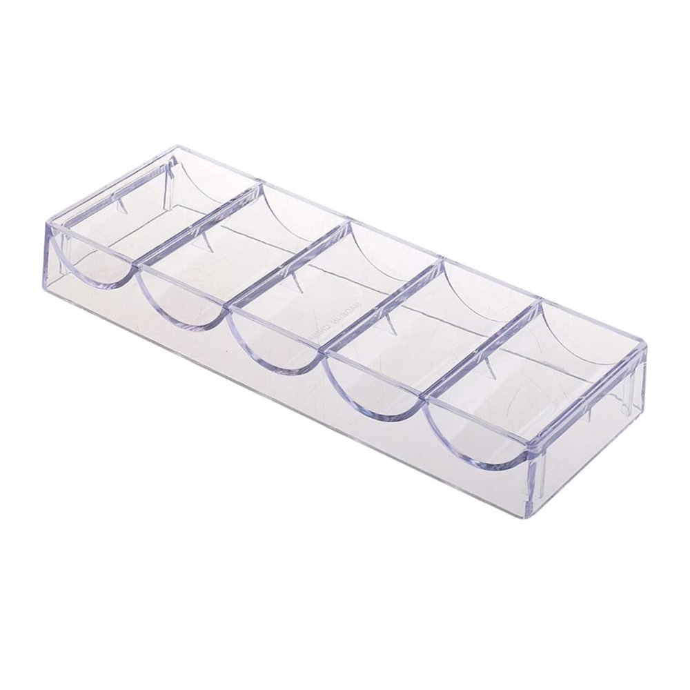FUNNETOYU Poker Chip Rack Lid 100 Chip Capacity Stylish Storage Box for Poker Enthusiasts for Tournaments and Home Games