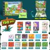 150PCS Large Magnetic Blocks - Build Mine Magnet World Forest Tiles, Magnet Kids Games Classroom Must Haves Toddlers Magnetic Toys for Boys & Girls 3-5 6-8, STEM Montessori Sensory Ourdoor Toys Gift view 3