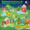 150PCS Large Magnetic Blocks - Build Mine Magnet World Forest Tiles, Magnet Kids Games Classroom Must Haves Toddlers Magnetic Toys for Boys & Girls 3-5 6-8, STEM Montessori Sensory Ourdoor Toys Gift view 4