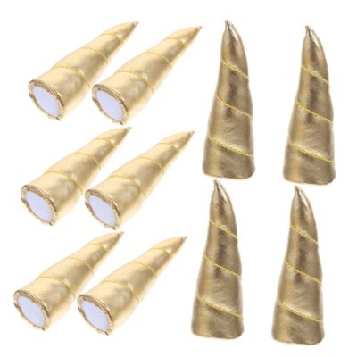 BATHVEVE 10Pcs DIY Unicorn Horn Hair Accessories Compact Multi-Function Horn Decor for Boys and Girls Random Color Base for Parties and Festivals