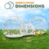 21FT *8.2FT*8.2FT Inflatable Bubble House, Clear PVC Inflatable Bubble House Tent with Double-Balls, Double 550W Blowers, Transparent Bubble Balloon House with 600W Inflatable Dome for Party view 2