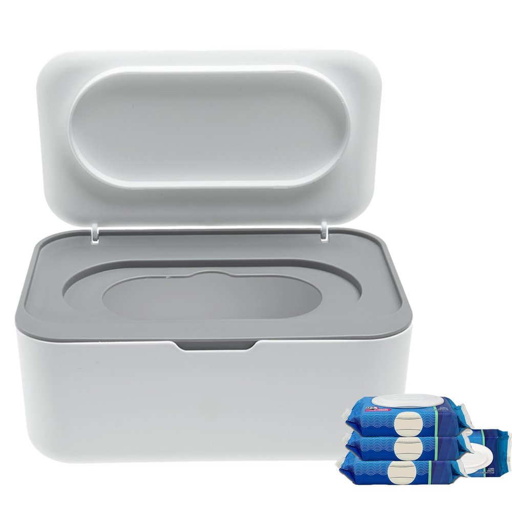 Flushable Wipes Dispenser Compatible with Cottonelle, Wipe Holder for Bathroom with Leak-Proof, Baby Wipes Container Diaper Wipe Dispenser for Home, Office, Cars