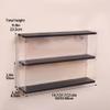 AKIQKPX Wall-mountable Figure Display Case, Display Cases for Collectibles, Multi-Layer Acrylic Display Case, Display Cabinet with Sliding Doors for Action Figure(2 Tier,55cm-21.7in) view 2