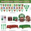 173PCS Football Party Supplies Kit for 24 Guests - Football Birthday Party Supplies with Paper Plate Napkin Big Cup Cutlery Banners Touchdown Tablecloth Tailgate Party Decorations(B) view 2