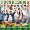 173PCS Football Party Supplies Kit for 24 Guests - Football Birthday Party Supplies with Paper Plate Napkin Big Cup Cutlery Banners Touchdown Tablecloth Tailgate Party Decorations(B) view 3