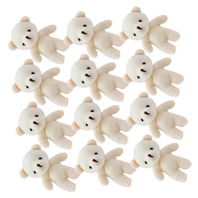 Abaodam 12pcs Mini Bear Hanging Ornaments Adorable Bear Doll Key Chain Pendant for Crafting and Decoration for All Ages