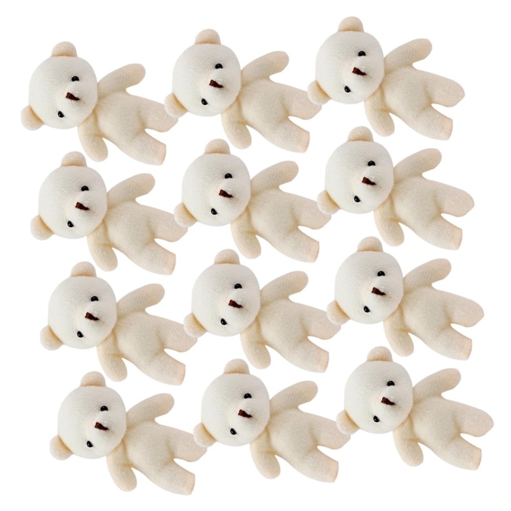 Abaodam 12pcs Mini Bear Hanging Ornaments Adorable Bear Doll Key Chain Pendant for Crafting and Decoration for All Ages