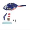 Compatible with 450 Size 206 RC Helicopter Scale Fuselage Fiberglass Shell Aircraft Model Shell Universal(Blue Red) view 3