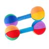 YARNOW 2pcs Soothing Dumbbell Rattle Toys for Newborns Boy Girl Toys Sensory Hand Barbell Grip Training Safe Soft Material view 1