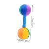 YARNOW 2pcs Soothing Dumbbell Rattle Toys for Newborns Boy Girl Toys Sensory Hand Barbell Grip Training Safe Soft Material view 2