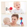 YARNOW 2pcs Soothing Dumbbell Rattle Toys for Newborns Boy Girl Toys Sensory Hand Barbell Grip Training Safe Soft Material view 3