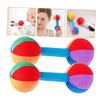 YARNOW 2pcs Soothing Dumbbell Rattle Toys for Newborns Boy Girl Toys Sensory Hand Barbell Grip Training Safe Soft Material view 4