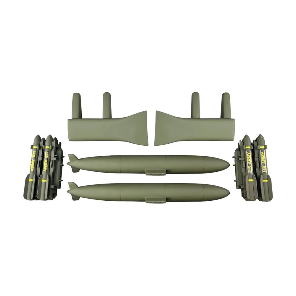 Universal Helicopter Fuselage Spare Parts Hatch/Landing Gear/Cockpit Kit/LED/Tail, Compatible with 500 Size UH60 RC Helicopter Model Universal(Weapon Set)