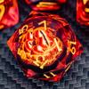 ARUOHHA DND Resin Dice Gazes Eye Dice Liquid Core Flaming RPG Sharp Edged Dice Set with Gift Box, Polyhedral D and D Dice Set Compatible with Dungeons Dragons Role Playing Game D20 D12 D10 D8 D6 view 1