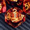 ARUOHHA DND Resin Dice Gazes Eye Dice Liquid Core Flaming RPG Sharp Edged Dice Set with Gift Box, Polyhedral D and D Dice Set Compatible with Dungeons Dragons Role Playing Game D20 D12 D10 D8 D6 view 4