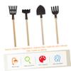 ToysCentral Basics 4Pcs Mini Gardening Tools for Shovel and Pitch Fork for Dollhouse Garden Play for Outdoor Activities and Creative Imagination view 3