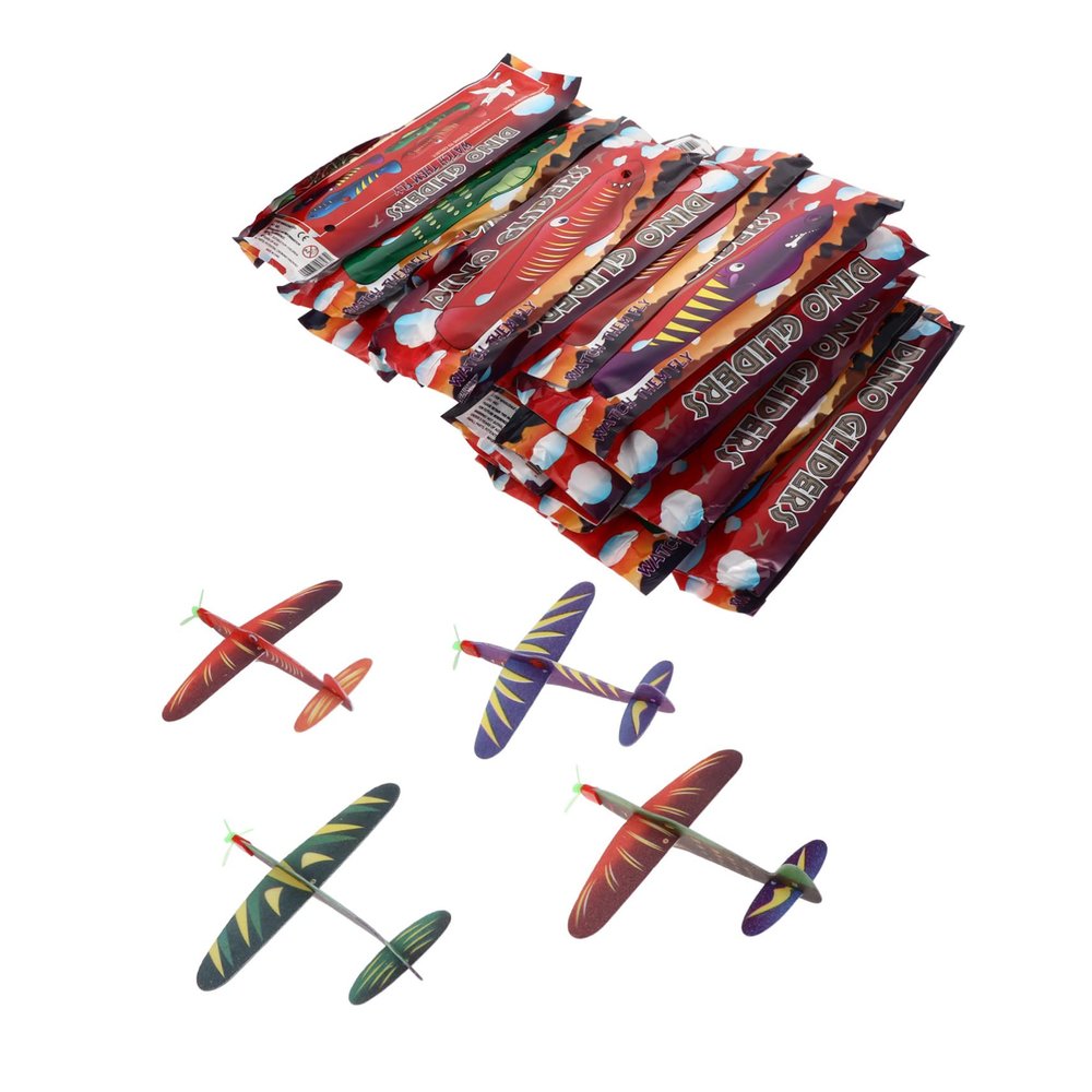 Yardwe 24pcs Foam Airplane Toys for Boys and Girls Hand Throwing Plane Plaything Lightweight Safe and Fun Outdoor Activity Random Color