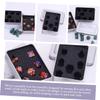 Alipis Square Iron Dice Storage Case with Foam Inserts Portable Tin Dice Organizer for Home Use for Board -Piece Set view 3
