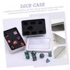 Alipis Square Iron Dice Storage Case with Foam Inserts Portable Tin Dice Organizer for Home Use for Board -Piece Set view 4