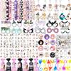 266PCS Halloween Ghost Birthday Party Favors Cute Ghost Slap Bracelet Floral Ghost Stickers Pastel Halloween Glasses, Tattoos, Keychain, Sticky Hands Toys, Button Pins for Kids Halloween Party view 1