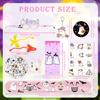 266PCS Halloween Ghost Birthday Party Favors Cute Ghost Slap Bracelet Floral Ghost Stickers Pastel Halloween Glasses, Tattoos, Keychain, Sticky Hands Toys, Button Pins for Kids Halloween Party view 2