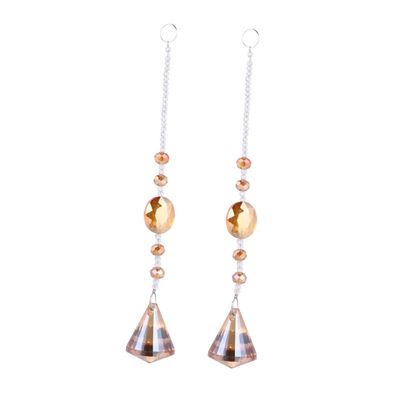 HANABASS 2pcs Hanging Crystals Ball Prisms Rainbow Window Octagon Chakra Decoration for Wedding
