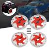 Jinlorion 4pcs Aluminum Alloy CNC Simulated Brake Disc Set, Lightweight and Durably Accessory for 1:10 RC Car, to Install, Replace Old or Damaged Ones, Size and Shape, (Red) view 4