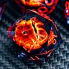 ARUOHHA DND Resin Dice Gazes Eye Dice Liquid Core Flaming RPG Sharp Edged Dice Set with Gift Box, Polyhedral D and D Dice Set Compatible with Dungeons Dragons Role Playing Game D20 D12 D10 D8 D6 view 1