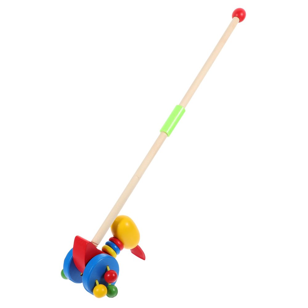 BESPORTBLE Wooden Push Walker Cartoon Animal Walker Toy Boys and Girls Birthday Christmas Party