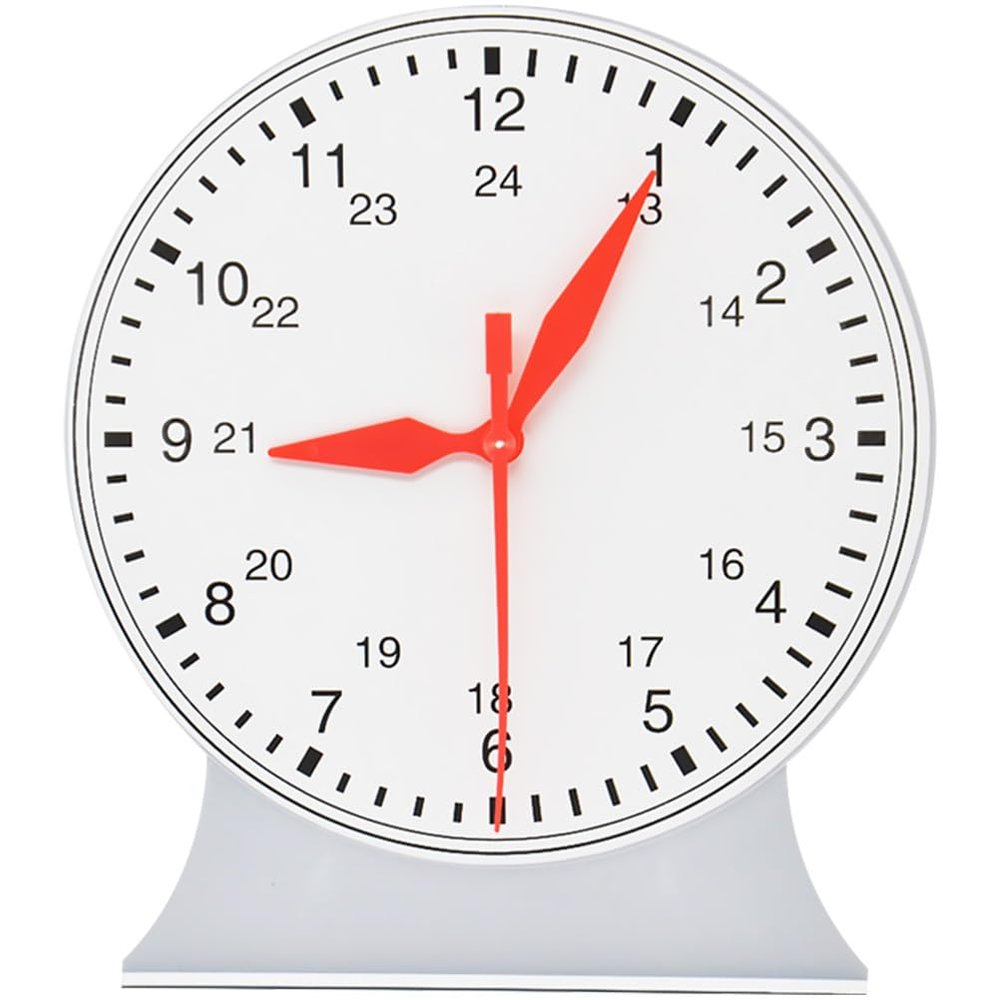 HOODANCOS Teaching Clock Model for Kids Learning Time Telling Educational Toy with Durable Molded Design and 3-Hand Link Clock for Early Development