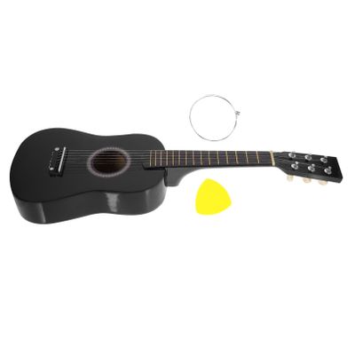 CORHAD Folk Acoustic Guitar for Mini Music Instrument for Beginners Comfortable Play for Music Lovers Black