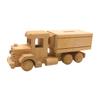 Dekohelden24 Sustainable Mobile Wood Money Box, Money Box as Lorry, Nostalgic Lorry Money Box, Children's Money Box, Lorry, Economy Transporter, Nostalgia Truck Made of Beech Wood, L/W/H 25 x 8 x 9 cm view 1