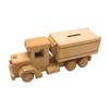 Dekohelden24 Sustainable Mobile Wood Money Box, Money Box as Lorry, Nostalgic Lorry Money Box, Children's Money Box, Lorry, Economy Transporter, Nostalgia Truck Made of Beech Wood, L/W/H 25 x 8 x 9 cm view 3