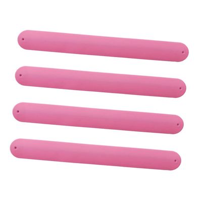 Abaodam 4pcs Silicone Slap Bracelets DIY Snap Wristbands for Themed Parties School Projects and Celebrations Comfortable Ages